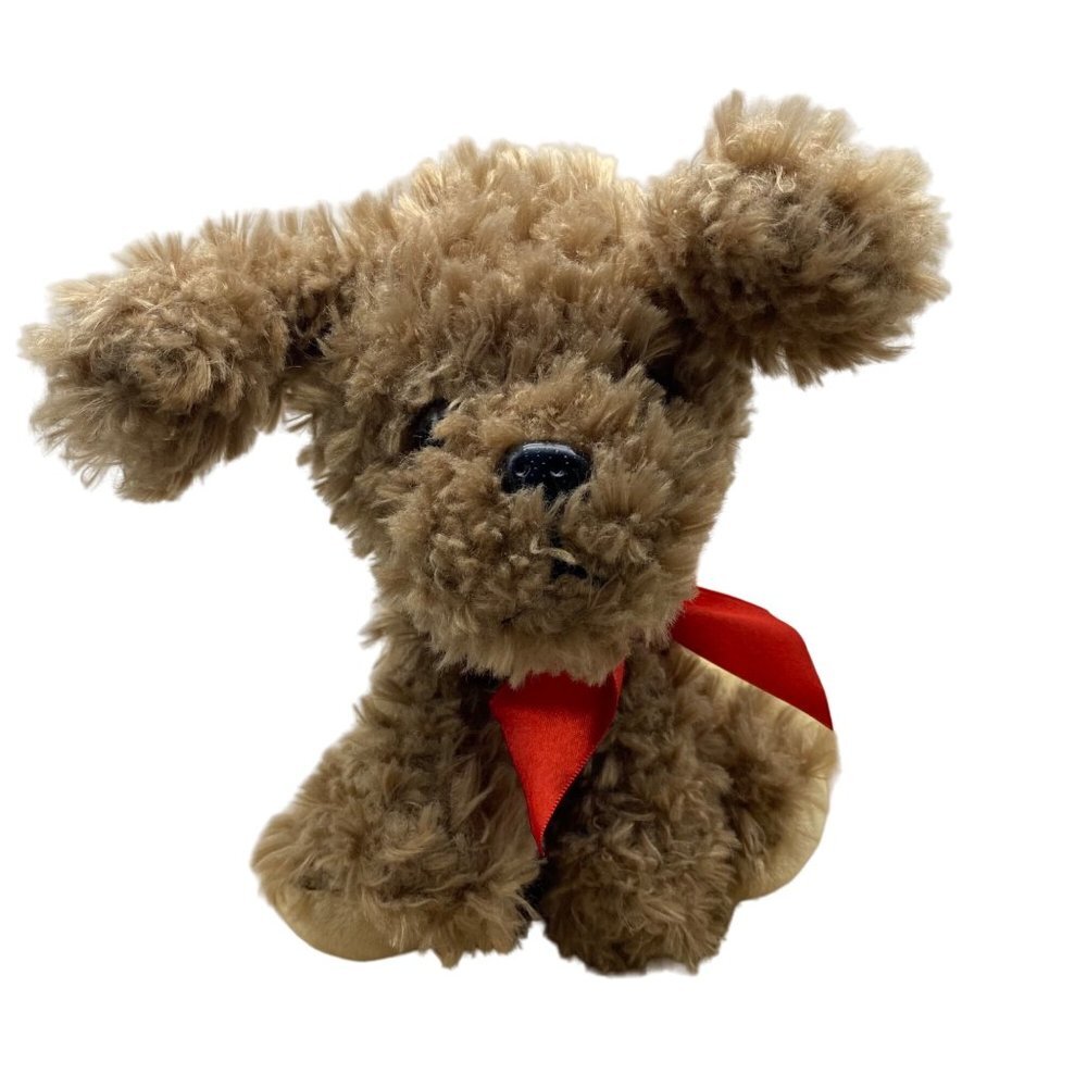 Walmart Goldendoodle Puppy Dog Plush Stuffed Animal Fluffy 7" Chocolate Brown